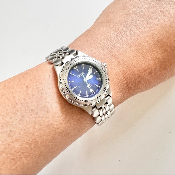 Fossil Blue 100 Meters AM-3099 Divers Watch 340105 - Picture 2 of 13
